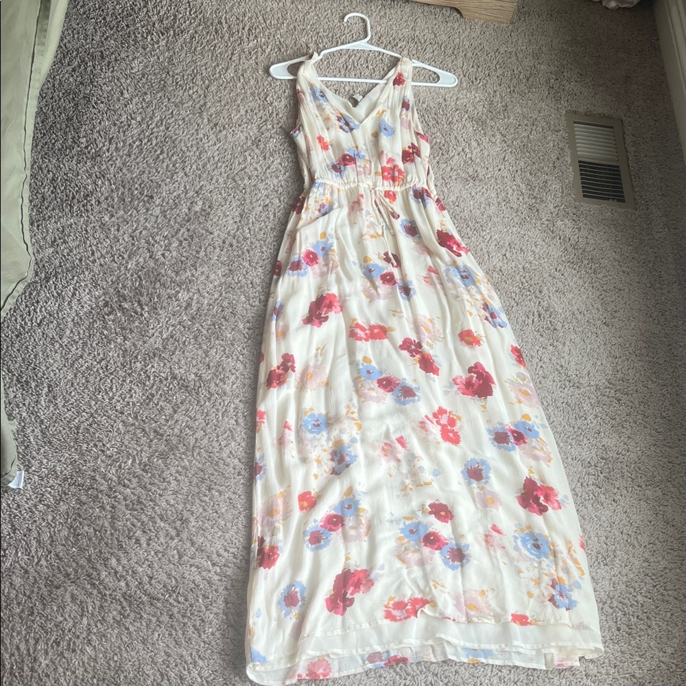 Lucky Brand Cream Floral Maxi Dress